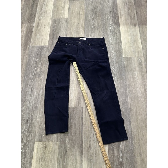 Peter Manning Straight Leg Regular Fit Corduroy Pants Navy Blue Mens Size 36x28 - Picture 6 of 8